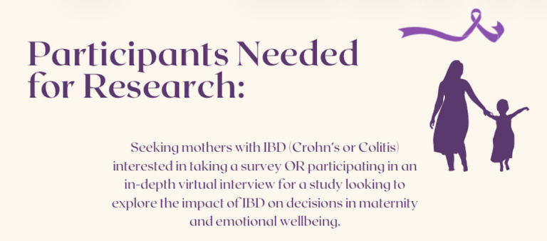 Research Participants Needed: IBD and Decisions in Maternity and Emotional Wellbeing